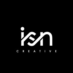 ISN Letter Initial Logo Design Template Vector Illustration