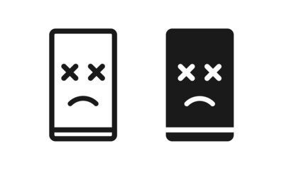 Smartphone error icon. Illustration vector