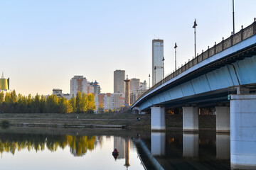 astana city, nur sultan city, building, skyline, architecture, skyscraper, river, bridge, urban, water, business, sky, cityscape, tower, buildings, office, kazakhstan, downtown, travel, park, florida,