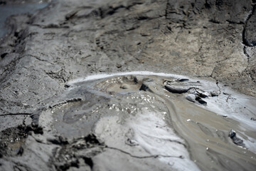 Mud volcano, mud dome, mud flows