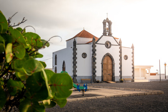 The church of "Nuestra Se&ntilde;ora de Las Mercedes", in "Por&iacute;s de Arico" neighborhood. In Tenerife island (Canary Islands, Spain)