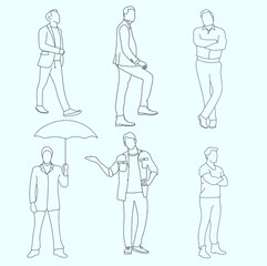 vector outline people
