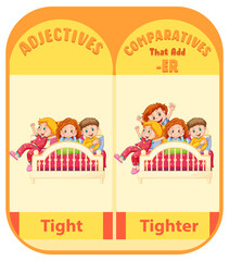 Comparative adjectives for word tight