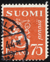 Postage stamps of the Suomi Finland. Stamp printed in the Suomi Finland. Stamp printed by Suomi Finland.