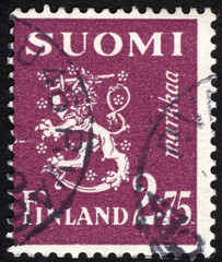 Postage stamps of the Suomi Finland. Stamp printed in the Suomi Finland. Stamp printed by Suomi Finland.