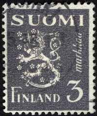 Postage stamps of the Suomi Finland. Stamp printed in the Suomi Finland. Stamp printed by Suomi Finland.