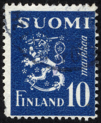 Postage stamps of the Suomi Finland. Stamp printed in the Suomi Finland. Stamp printed by Suomi Finland.