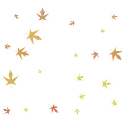 Autumn maple confetti. Simple autumn background