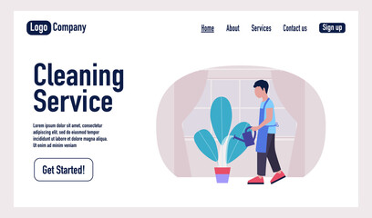 Cleaning Service landing page