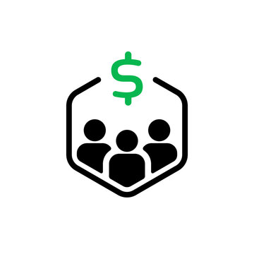 group of investors like business teamwork icon