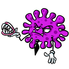 COVID virus  going  work jaw big teeth business work disease