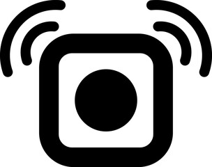 Emergency Button Glyph Vector Icon Design