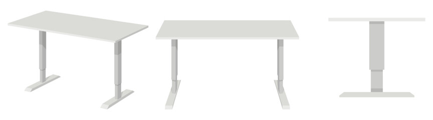 Fototapeta premium Beautiful cute modern table with different poses and position