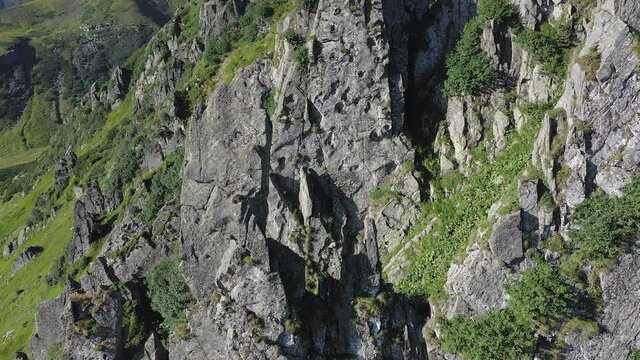 rock, mountain, peak, hill, ridge, nature, landscape, travel, view, aerial, top, scenic, tourism, sky, scenery, green, outdoor, natural, rocky, cliff, high, mountains, adventure, panorama, valley, dro