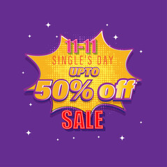 Vector illustration for Single's day sale