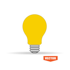 Bulb icon vector isolated on white background. Trendy bulb icon in flat style. Template for app, ui and logo. Icon bulb for your web site. Modern bulb icon, EPS 10