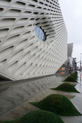 The Broad museum, Los Angeles, California in a rainy day
