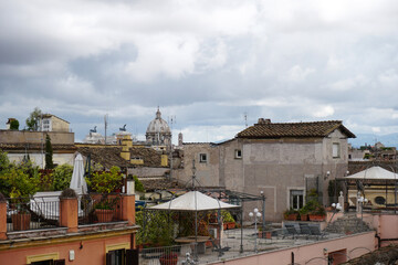 Fototapeta na wymiar I tetti di Roma a Via Giulia