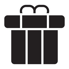 Gift box glyph icon