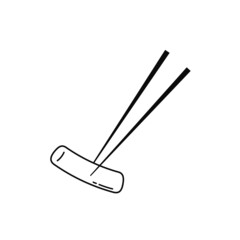 Tteokbokki Noodle vector. Korean food. Spicy rice cake. Tteokbokki logo design.