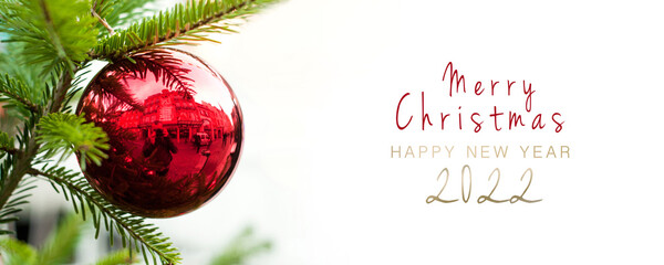 merry christmas 2022  banner on white background