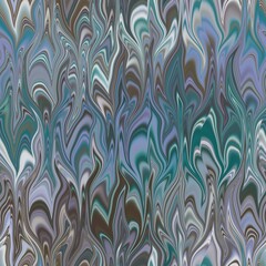 Seamless combed conch effect Turkish ebru marble surface pattern design for print. High quality illustration. Luxurious ancient art form. Wavy liquid fluid marbled book paper antique graphic design.