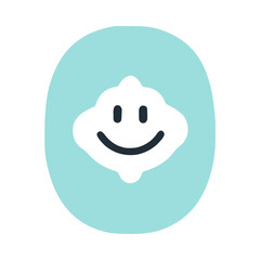 Number 0 happy smiling character, vector clip art