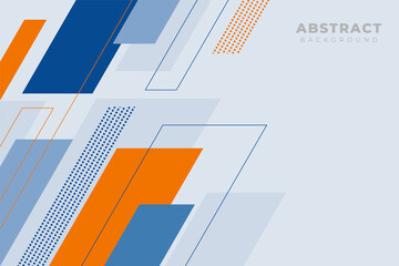 Modern Abstract Geometric Background Minimalist Diagonal Blue and Orange