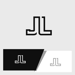 simple and creative initial letter JL for business or personal
