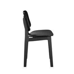 modern black pine kitchen chair isolate on white background