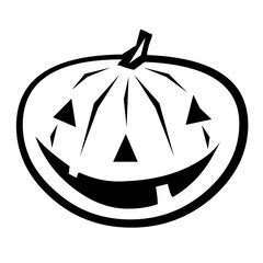 Halloween pumpkin scary face