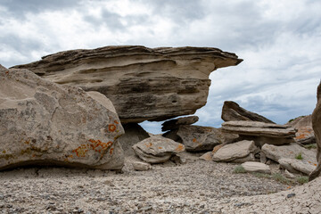 viaje en el tiempo  en el parque geologico Toadstool © Jose Angel Perez Lamoglia/Wirestock