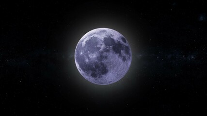 full moon 3d illustration