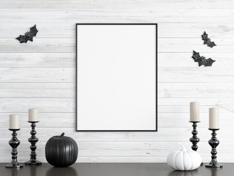 Hallowee Frame mockup, 3d redner