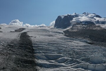 Fototapeta na wymiar Glaciers near Zermatt