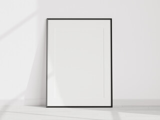 poster mockup, minimalist black frame mockup, print mockup, 3d render