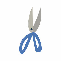 Scissors for trimming. Tool for garden. Flat vector illustration on white background.