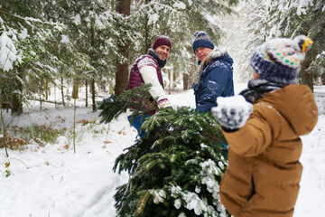 Family time at winter season