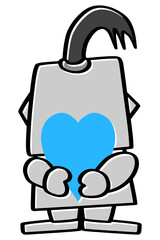 悲しい気持ちを伝えるロボット01-4