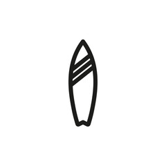 Surfboard icon vector with white background