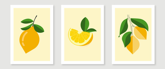 So Fresh - Lemon - Citrus Lemonade Kitchen Wall Art, Nursery Decor and Restaurant Decorations, Fruit Illustration Art Print