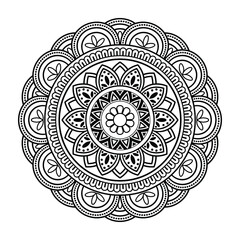 Abstract seamless backdrop. Round colorful texture in green and white colors. Mandala background