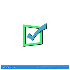 check mark icon approved symbol simple design element
