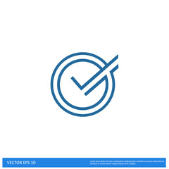 check mark icon approved symbol simple design element