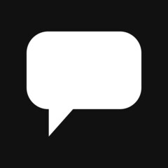 Speech bubble icon on grey background