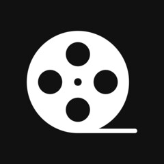film reel icon on grey background