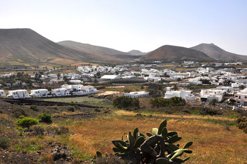 View over village on spanish island Lanza