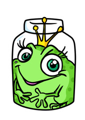 Frog princess bank illustration parody fairy tale 