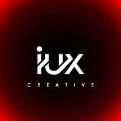 IUX Letter Initial Logo Design Template Vector Illustration