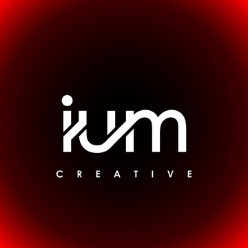 IUM Letter Initial Logo Design Template Vector Illustration